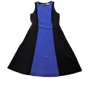 Boden Dress Women's 10 Long Blue/Black Sleeveless